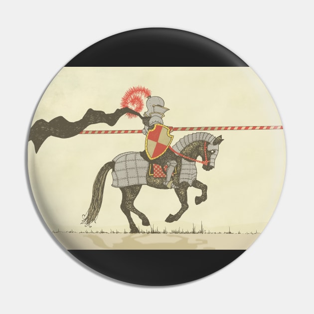 Jousting Knight Pin by djrbennett