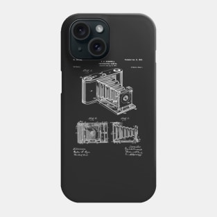 Folding Camera Patent - Photographer Art - Black Chalkboard Phone Case