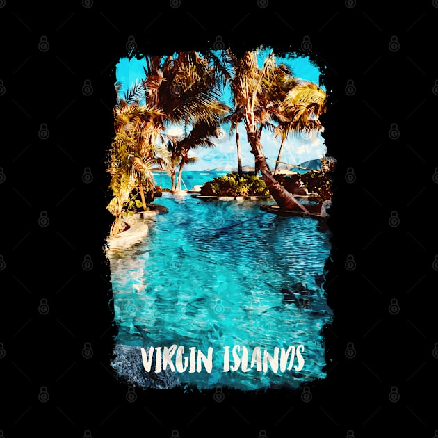 Virgin Island Carribbean city watercolor by NeedsFulfilled