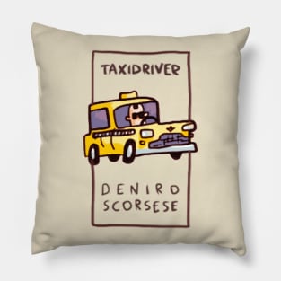 Taxi Driver scribble poster Pillow