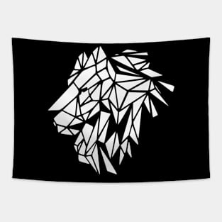 Geometric Lion Tapestry