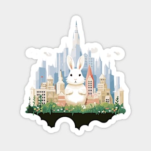 Rabbit Bunny Animal Beauty Nature City Discovery Magnet