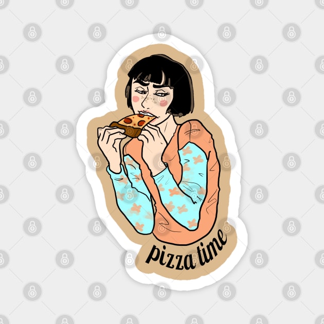 Pizza time Magnet by Sam18artworks