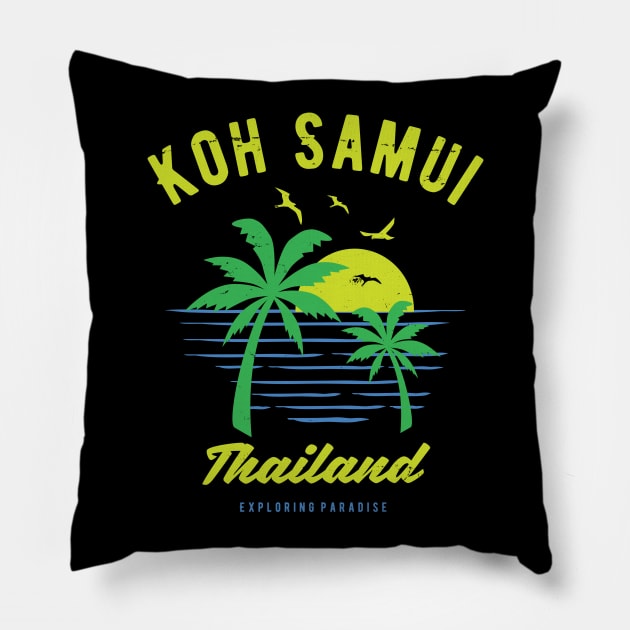 Koh Samui Thailand Souvenir & Thai Gift Pillow by shirtonaut