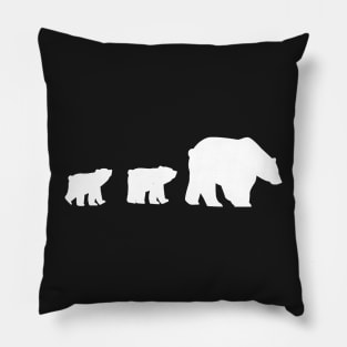 Mother Bear and Cubs Pillow