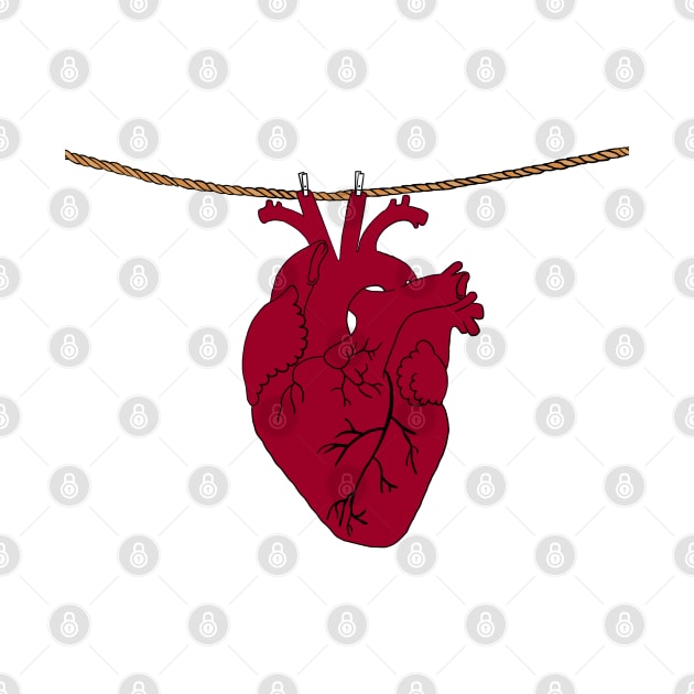 Clothes line heart by Carries Design 