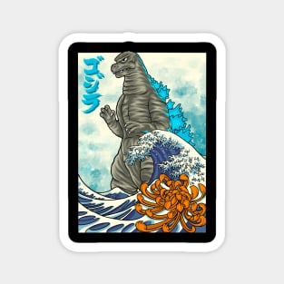 godzilla kanagawa Magnet