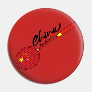 China Badminton Pride Racquet Support Badminton (China) Flag Pin