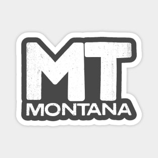 MT Montana State Vintage Typography Magnet