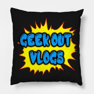 Geek Out Vlogs Text Logo Pillow