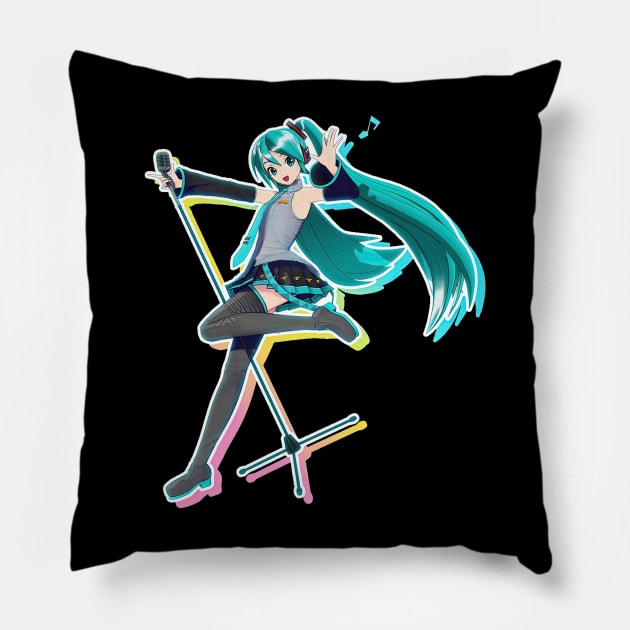 Hatsune Miku Pillow by eldridgejacqueline