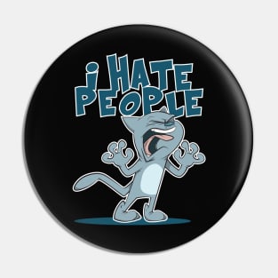 Cat Hates People Pin