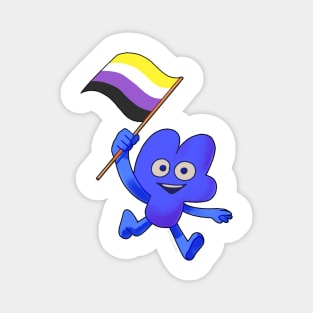 Nonbinary Pride Flag Four! Magnet