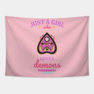 Just a girl who loves demons Tapestry