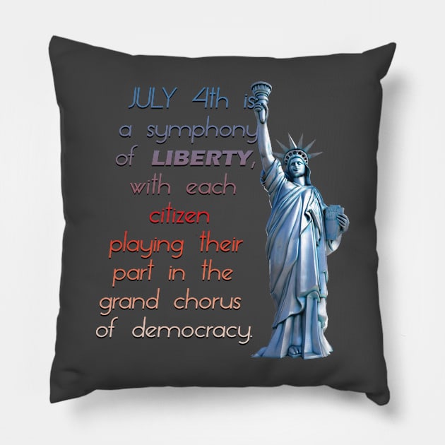 July 4th Pillow by TeeText