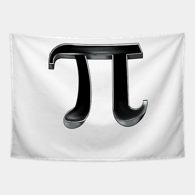 Pi in black- physics mathematics science maths student teacher gift - mathematical constant in 3d Tapestry by Artonmytee