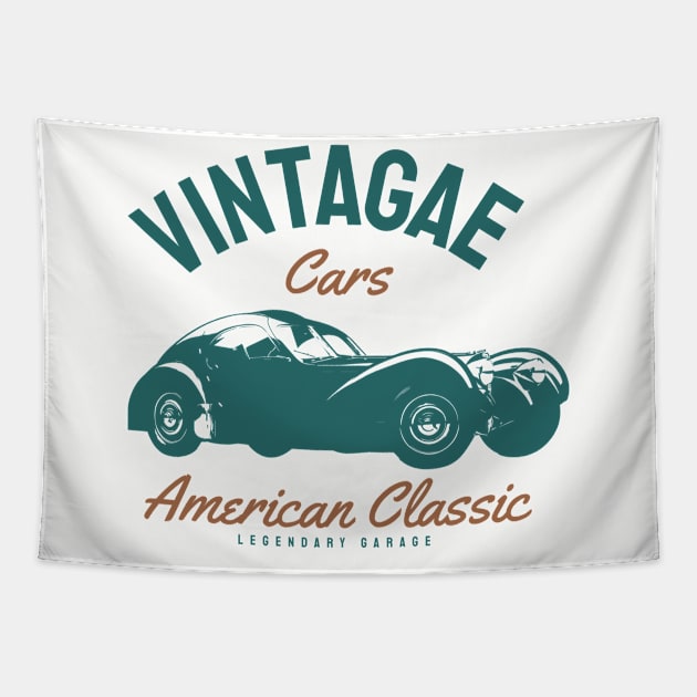 vintagae cars american classic Tapestry by busines_night