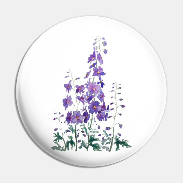 purple blue pink delphinium watercolor Pin by colorandcolor