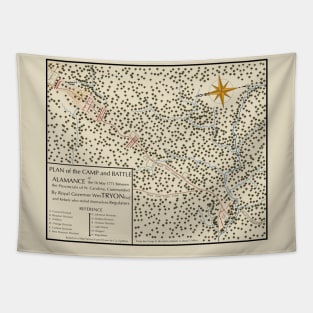 Battle of Alamance Map (Transparent) Tapestry