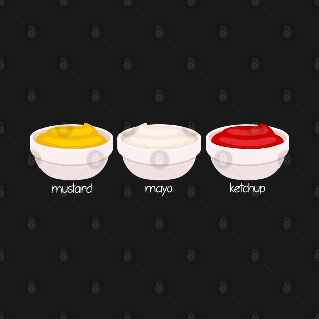 Mustard, Mayo, and Ketchup by artsylab