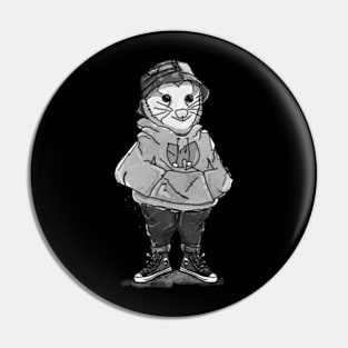 Possum BW Wearing Wutang on Dark Pin