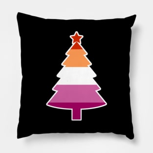 Christmas Tree LGBT Flag Lesbian PRIDE Pillow