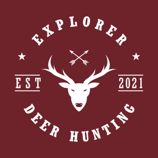 Deer hunt logo design, vintage T-Shirt