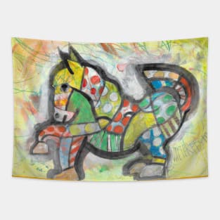 Tribute to Romero Britto "the horse" - 1 Tapestry