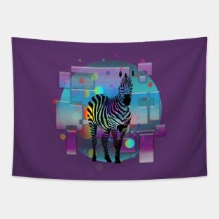 Colorful zebra Tapestry