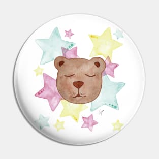 Bear with Stars Pin