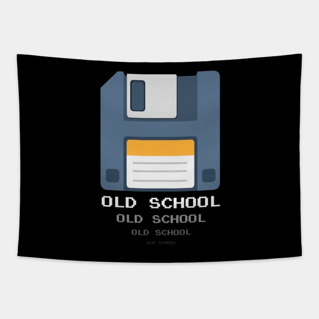 Old Computer Floppy Diskette Tapestry by LironPeer