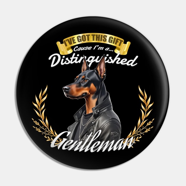 The Distinguished Doberman Gentleman Pin by Asarteon