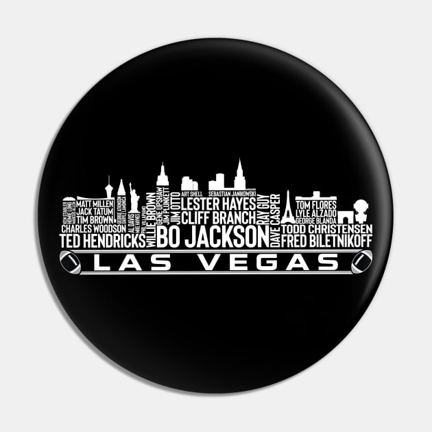 Las Vegas Football Team All Time Legends, Las Vegas City Skyline Pin by Legend Skyline