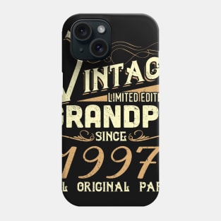 Vintage Grandpa Since 1997 Funny Man Myth Legend Daddy Phone Case