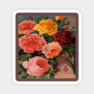 New Rose Vintage Floral Wall Art Magnet