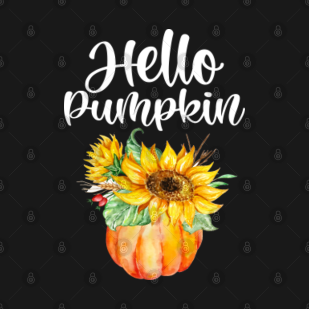 Disover Hello Pumpkin Fall Vibes Autumn Halloween Leopard Buffalo Plaid camouflage - Hello Pumpkin - T-Shirt