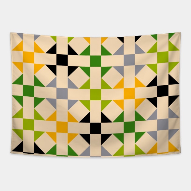 Geometric Pattern: Quilt: Spring Tapestry by Red Wolf