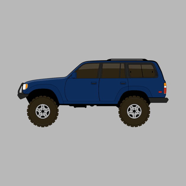 fj80 Land Cruiser blue by -oddlyeven-