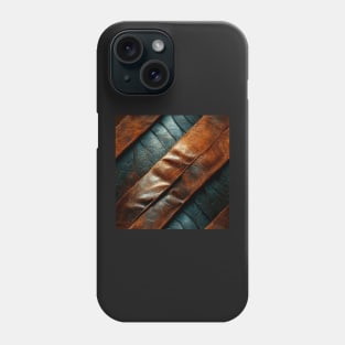 Worn leather stripes, natural and ecological leather print #23 Phone Case