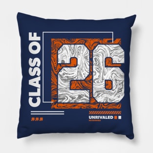 Class of 2026 Urban Streetwear // Graduation Class of '26 Orange Pillow