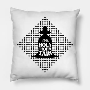 The Holy Mountain (black silhouette) Pillow