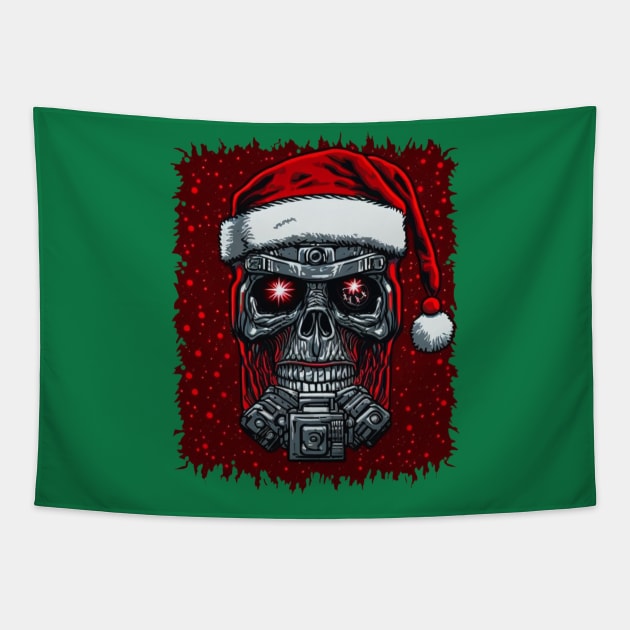 Robo-Zombie Santa Tapestry by Octoprocessor