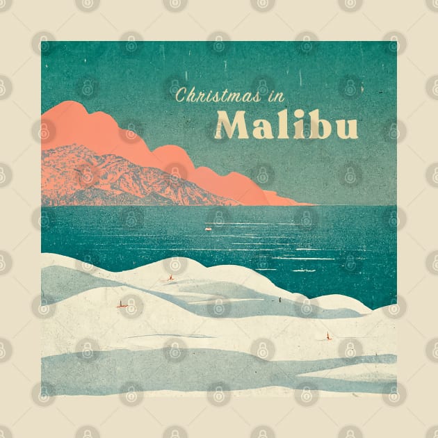 Malibu Christmas by Retro Travel Design