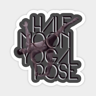 Half moon yoga pose Magnet