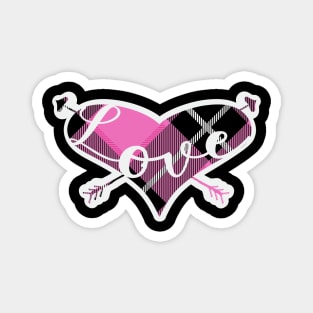 Flannel Love Pink Magnet