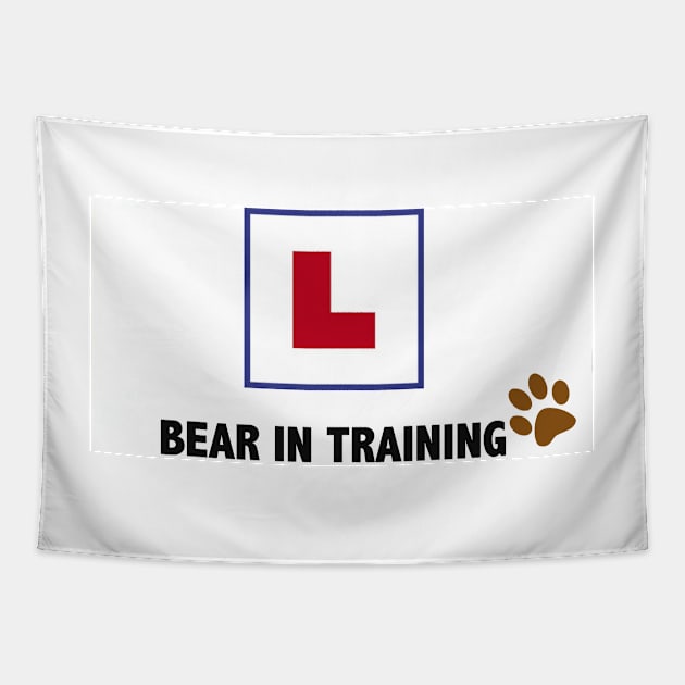 BEAR IN TRAINING (LEARNER) Tapestry by BellyMen