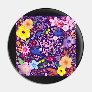 Bright Autumn Floral_Purple Background Pin