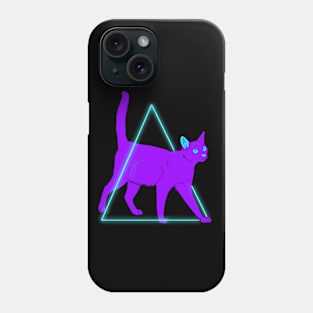 Purple Vaporwave cat Phone Case