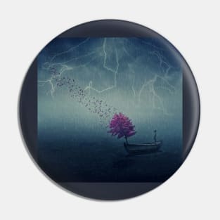 lonely boy floating Pin