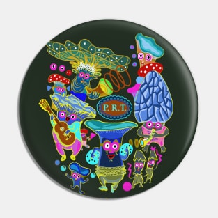 Psychedelic Research Team - Magic Mushroom Hippie Pin